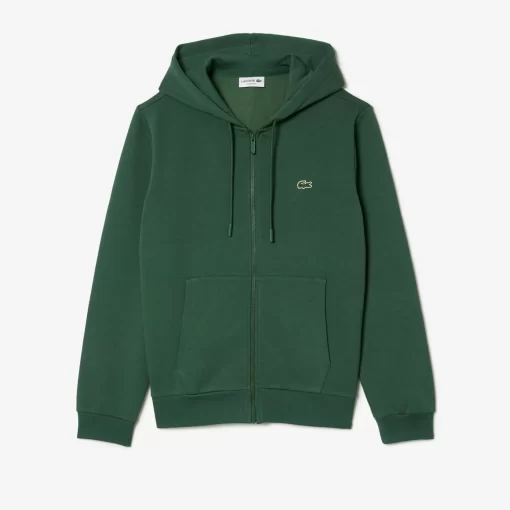 Lacoste Sweatshirts>Herren Jogger-Sweatshirt Mit Kangurutasche Aus Fleece Dunkelgrun Smi