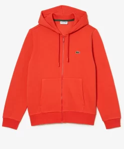 Lacoste Sweatshirts>Herren Jogger-Sweatshirt Mit Kangurutasche Aus Fleece Orange 02K