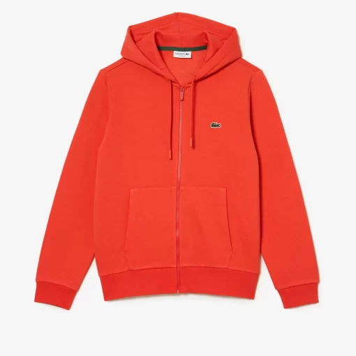 Lacoste Sweatshirts>Herren Jogger-Sweatshirt Mit Kangurutasche Aus Fleece Orange 02K