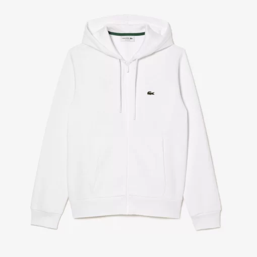 Lacoste Sweatshirts>Herren Jogger-Sweatshirt Mit Kangurutasche Aus Fleece Weis 001