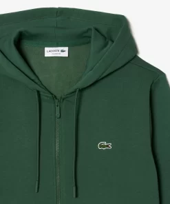 Lacoste Sweatshirts>Herren Jogger-Sweatshirt Mit Kangurutasche Aus Fleece Dunkelgrun Smi