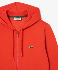 Lacoste Sweatshirts>Herren Jogger-Sweatshirt Mit Kangurutasche Aus Fleece Orange 02K