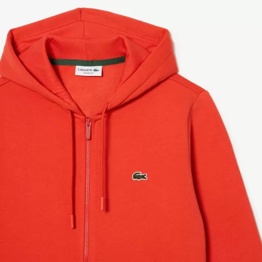 Lacoste Sweatshirts>Herren Jogger-Sweatshirt Mit Kangurutasche Aus Fleece Orange 02K