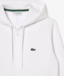 Lacoste Sweatshirts>Herren Jogger-Sweatshirt Mit Kangurutasche Aus Fleece Weis 001