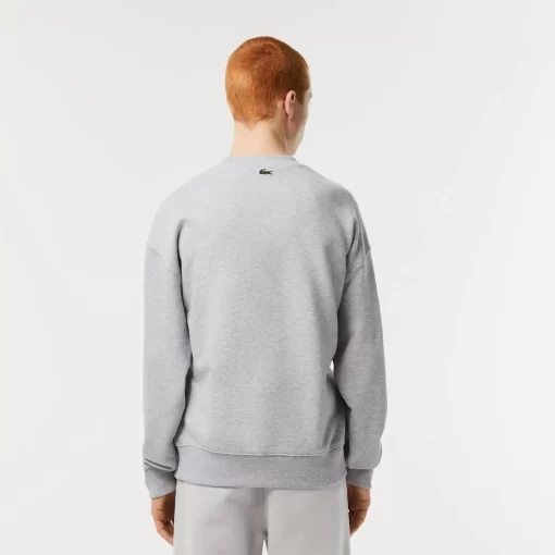 Lacoste Sweatshirts>Herren Jogger-Sweatshirt Mit Rundhals Und Krokodil-Aufdruck Heidekraut Grau Cca