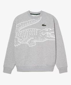 Lacoste Sweatshirts>Herren Jogger-Sweatshirt Mit Rundhals Und Krokodil-Aufdruck Heidekraut Grau Cca