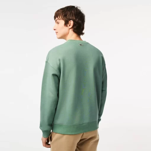 Lacoste Sweatshirts>Herren Jogger-Sweatshirt Mit Rundhals Und Krokodil-Aufdruck Khaki Grun Kx5