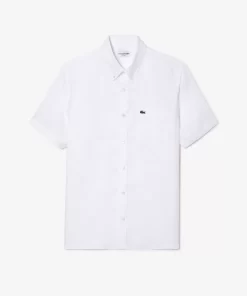 Lacoste Hemden>Herren Leinen-Hemd Weis 001