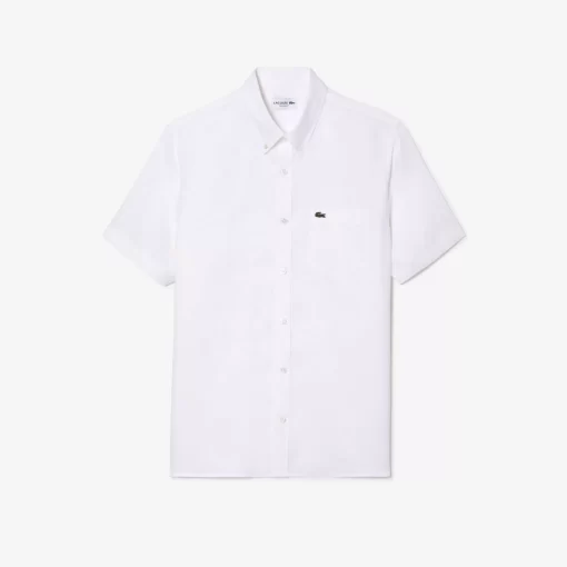 Lacoste Hemden>Herren Leinen-Hemd Weis 001