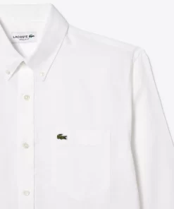 Lacoste Hemden>Herren Leinen-Hemd Weis 001