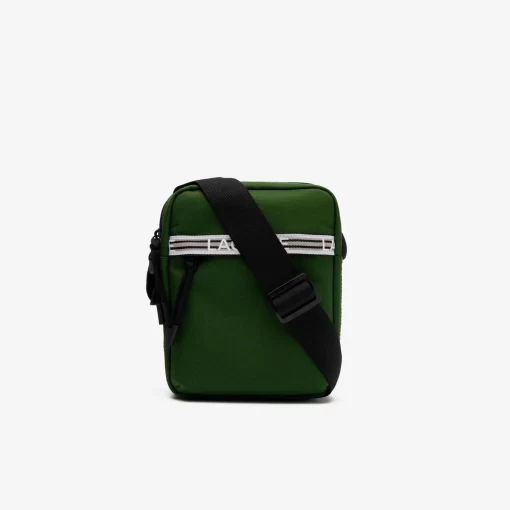 Lacoste Crossbody Taschen>Herren Neocroc Kuriertasche Aus Recycelten Fasern Vert 132 Noir Blanc M75