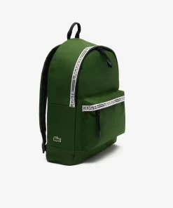 Lacoste Rucksäcke>Herren Neocroc Rucksack Mit Logostreifen Vert 132 Noir Blanc M75