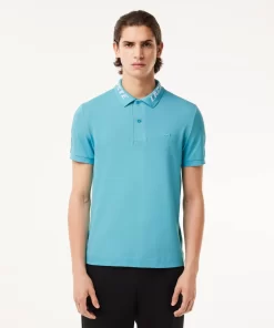 Lacoste Poloshirts>Herren Poloshirt Aus Stretch Pique Blau Spi