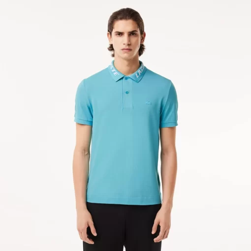 Lacoste Poloshirts>Herren Poloshirt Aus Stretch Pique Blau Spi