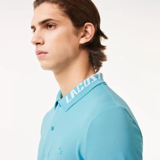 Lacoste Poloshirts>Herren Poloshirt Aus Stretch Pique Blau Spi