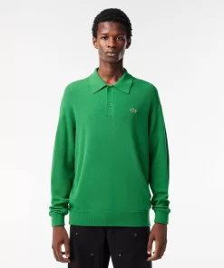 Lacoste Pullover>Herren Pullover Aus Wolle Mit Polokragen Grun Siw