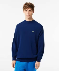 Lacoste Pullover>Herren Pullover Aus Wolle Mit Rundhals Navy Blau F9F