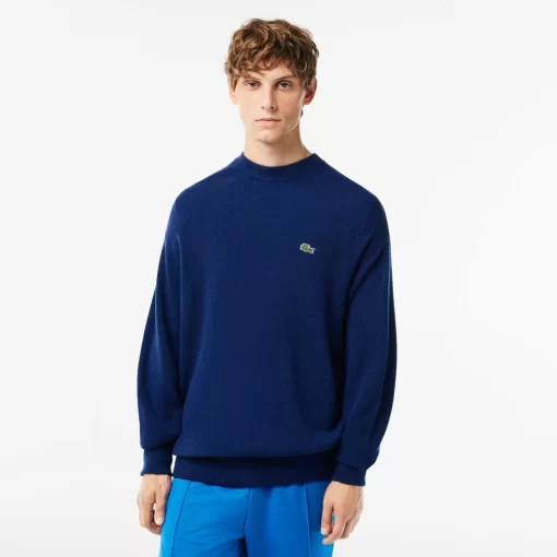 Lacoste Pullover>Herren Pullover Aus Wolle Mit Rundhals Navy Blau F9F