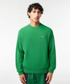 Lacoste Pullover>Herren Pullover Aus Wolle Mit Rundhals Grun Siw