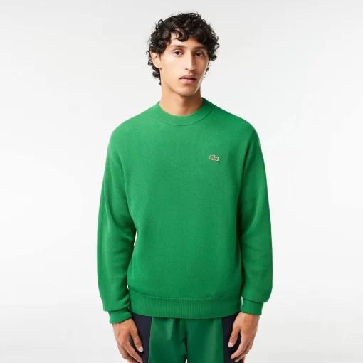 Lacoste Pullover>Herren Pullover Aus Wolle Mit Rundhals Grun Siw