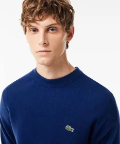 Lacoste Pullover>Herren Pullover Aus Wolle Mit Rundhals Navy Blau F9F