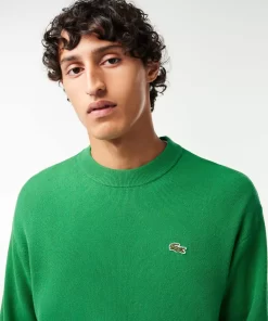 Lacoste Pullover>Herren Pullover Aus Wolle Mit Rundhals Grun Siw