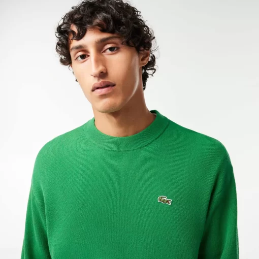 Lacoste Pullover>Herren Pullover Aus Wolle Mit Rundhals Grun Siw