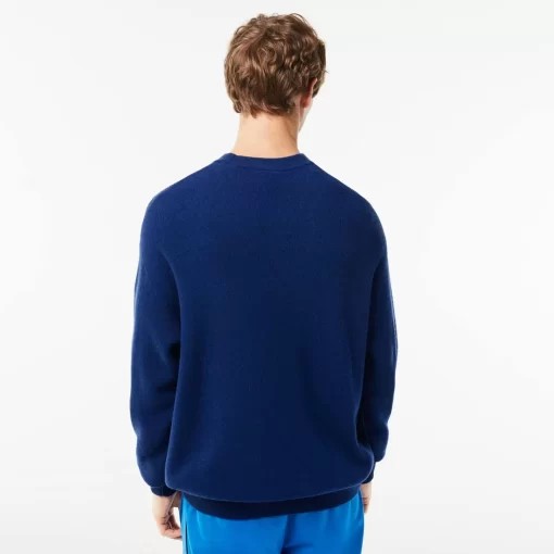 Lacoste Pullover>Herren Pullover Aus Wolle Mit Rundhals Navy Blau F9F