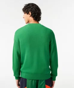 Lacoste Pullover>Herren Pullover Aus Wolle Mit Rundhals Grun Siw