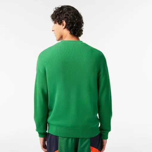 Lacoste Pullover>Herren Pullover Aus Wolle Mit Rundhals Grun Siw