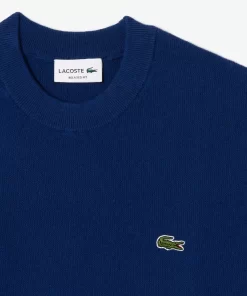 Lacoste Pullover>Herren Pullover Aus Wolle Mit Rundhals Navy Blau F9F