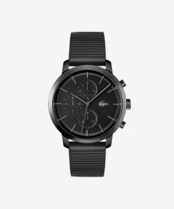 Lacoste Uhren>Herren Replay Armbanduhr Aus Schwarzem Leder Schwarz 000