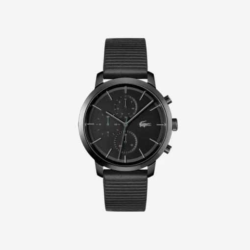 Lacoste Uhren>Herren Replay Armbanduhr Aus Schwarzem Leder Schwarz 000