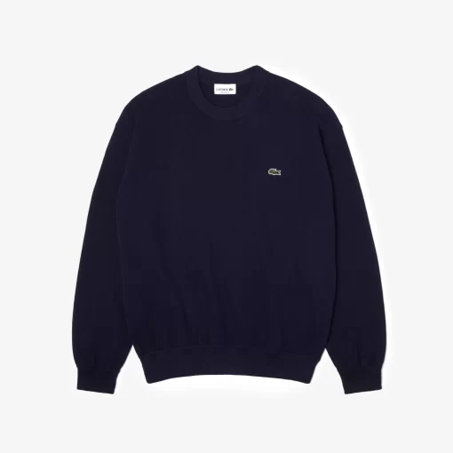 Lacoste Pullover>Herren Rundhalspullover Aus Bio-Baumwolle Navy Blau 423