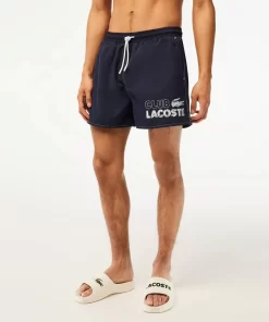 Lacoste Badebekleidung>Herren Schnelltrocknende Badehosen Mit Integriertem Futter Navy Blau 166