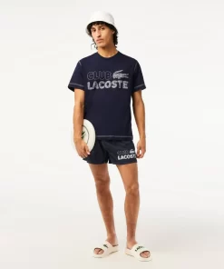 Lacoste Badebekleidung>Herren Schnelltrocknende Badehosen Mit Integriertem Futter Navy Blau 166