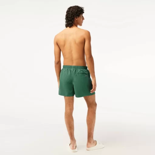 Lacoste Badebekleidung>Herren Schnelltrocknende Badehosen Mit Integriertem Futter Khaki Grun Kx5