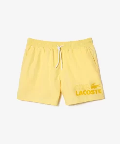 Lacoste Badebekleidung>Herren Schnelltrocknende Badehosen Mit Integriertem Futter Gelb 107