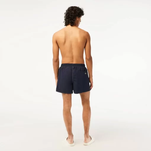 Lacoste Badebekleidung>Herren Schnelltrocknende Badehosen Mit Integriertem Futter Navy Blau 166