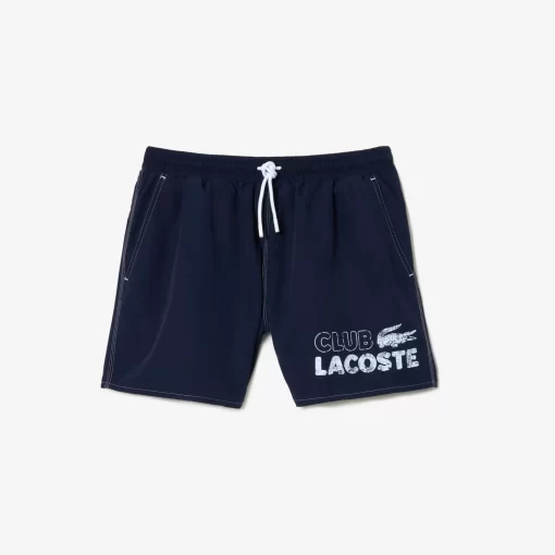 Lacoste Badebekleidung>Herren Schnelltrocknende Badehosen Mit Integriertem Futter Navy Blau 166