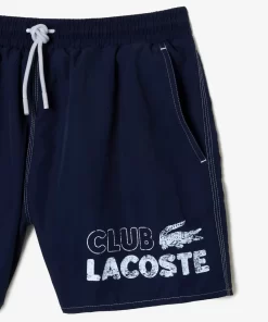 Lacoste Badebekleidung>Herren Schnelltrocknende Badehosen Mit Integriertem Futter Navy Blau 166