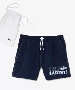 Lacoste Badebekleidung>Herren Schnelltrocknende Badehosen Mit Integriertem Futter Navy Blau 166