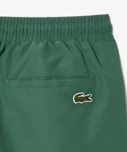 Lacoste Badebekleidung>Herren Schnelltrocknende Badehosen Mit Integriertem Futter Khaki Grun Kx5