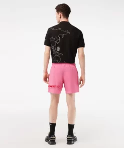 Lacoste Badebekleidung>Herren Schnelltrocknende Badehosen Mit Logostreifen Reseda Rosa 2R3