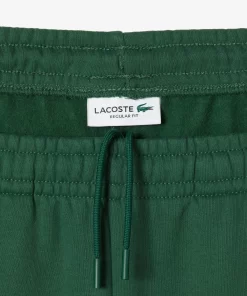 Lacoste Hosen & Shorts>Herren Shorts Aus Aufgerautem Fleece Mit Colourblock Grun / Navy Blau / Weis Wn7