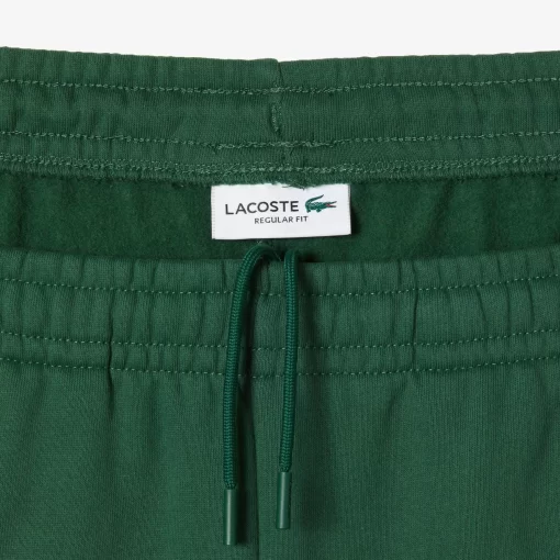 Lacoste Hosen & Shorts>Herren Shorts Aus Aufgerautem Fleece Mit Colourblock Grun / Navy Blau / Weis Wn7