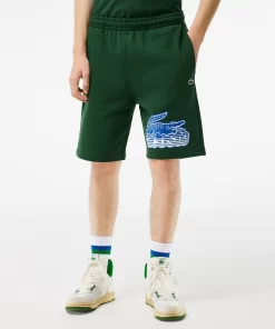 Lacoste Hosen & Shorts>Herren Shorts Aus Ungerautem Baumwoll-Fleece Grun 132