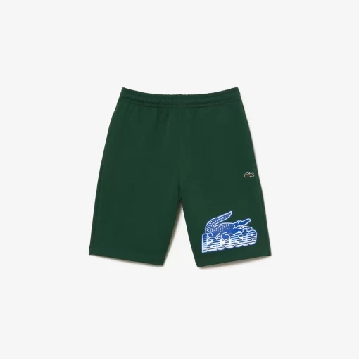 Lacoste Hosen & Shorts>Herren Shorts Aus Ungerautem Baumwoll-Fleece Grun 132