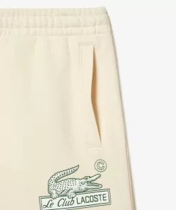 Lacoste Hosen & Shorts>Herren Shorts Aus Ungerautem Bio-Baumwoll-Fleece Creme Xfj