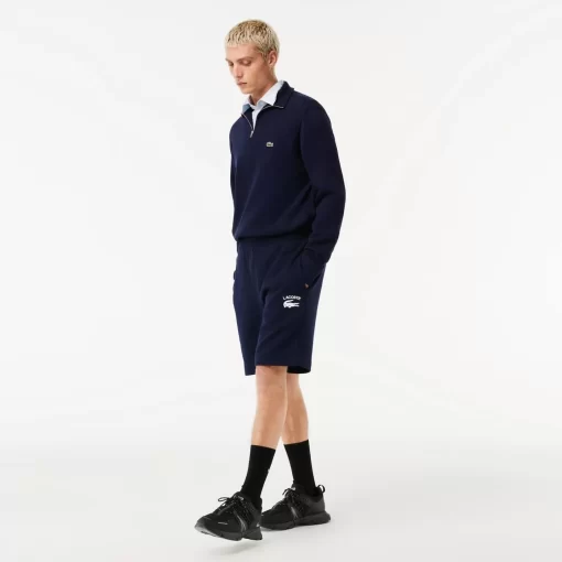 Lacoste Hosen & Shorts>Herren Shorts Mit Stickerei Navy Blau 166